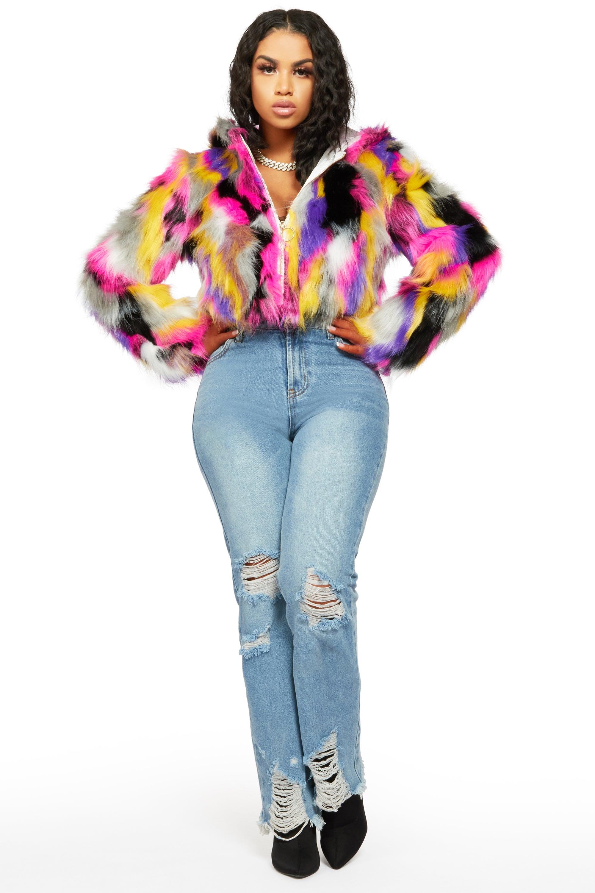 Wild Child Multi Fur Jacket
