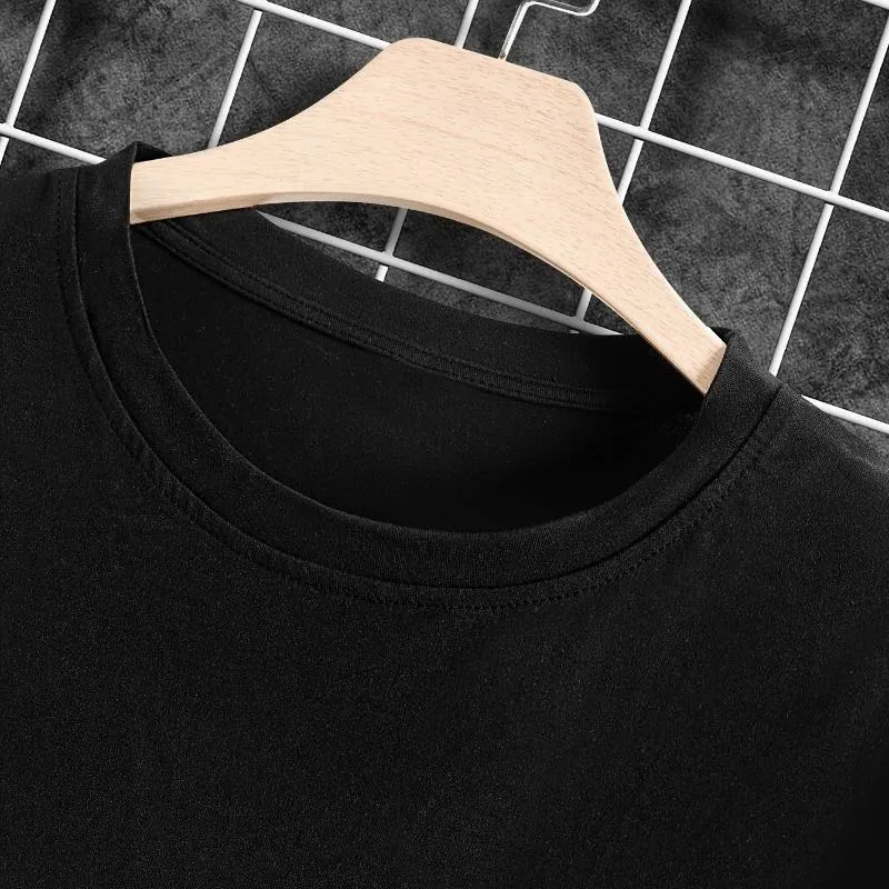 Heavyweight Tshirt 230G Cotton Solid Color Unisex Loose Fit Fade Proof Versatile Everyday Wear Men's Basic Tee