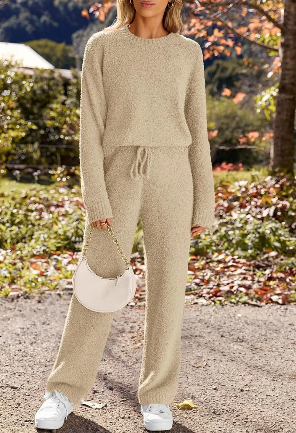 Womens Pajama Sets 2025 Fall Lounge Sweater Set