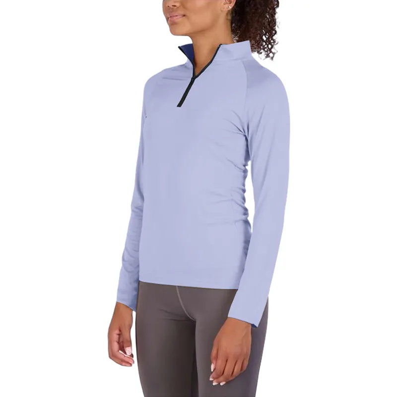 Womens Dry-Fit Long Sleeve Quarter Zip & Full Zip Up Hoodie Workout Jacket (Available in Plus)