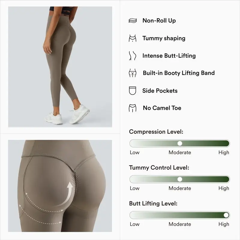 Scrunch Butt Lifting Tummy Control Pocket Shaping Training Leggings