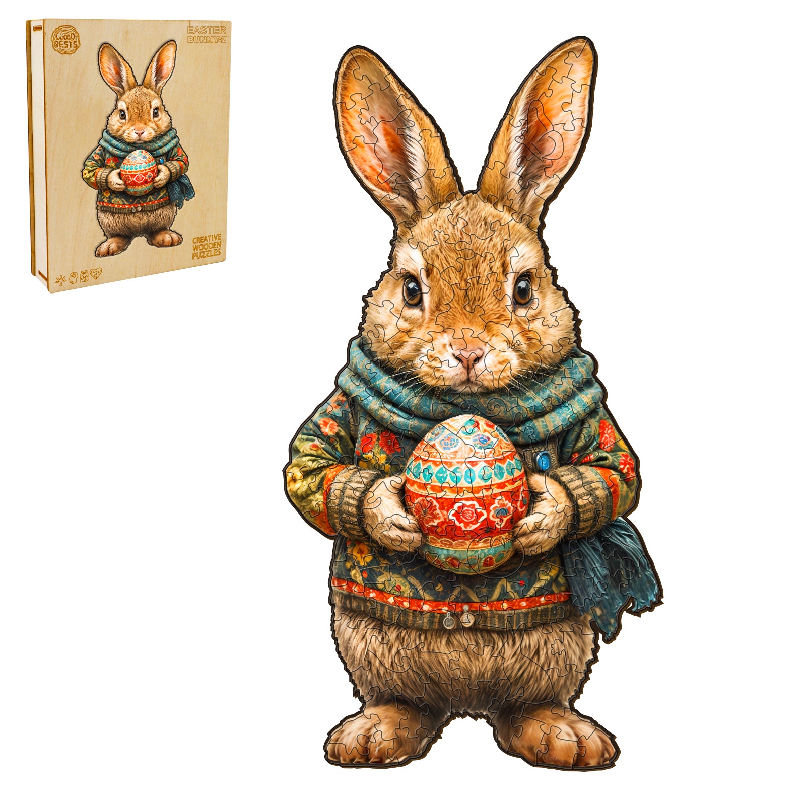 Easter Bunny-2 Wooden Jigsaw Puzzle