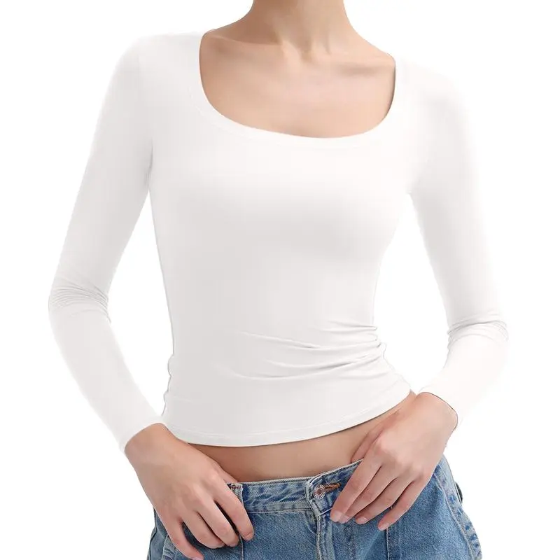 Women's Scoop Neck Long Sleeve Top