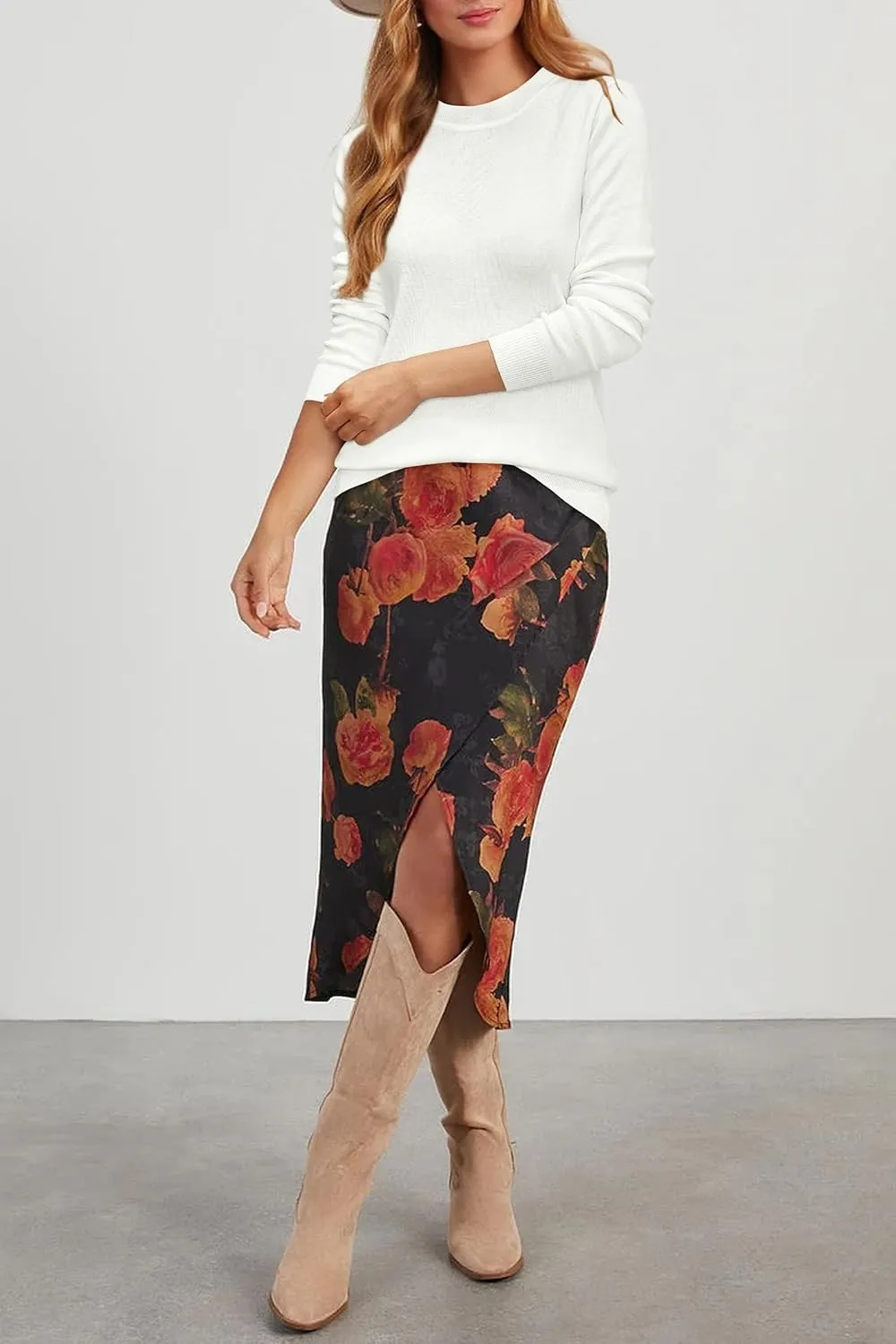 Women Fashion Wool Blend Sweater