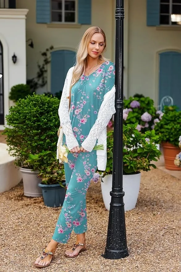 Womens Pajama Sets 2 Piece Lounge Set Fall Winter Pajamas