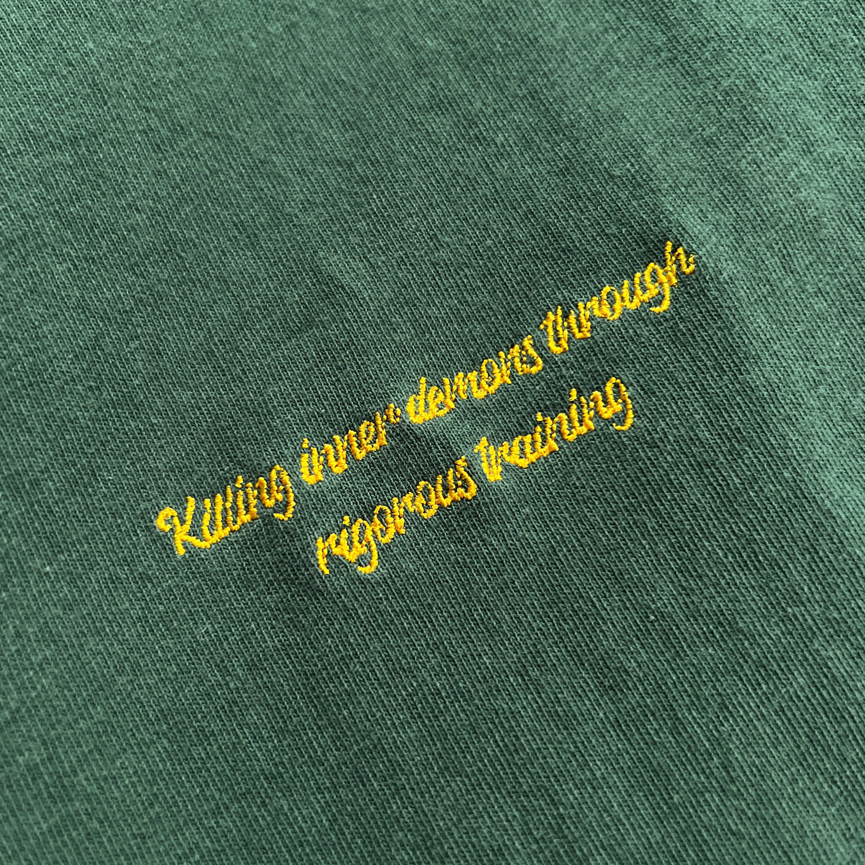 RELAXED FIT LUX SCRIPT T-SHIRT - GREEN / YELLOW