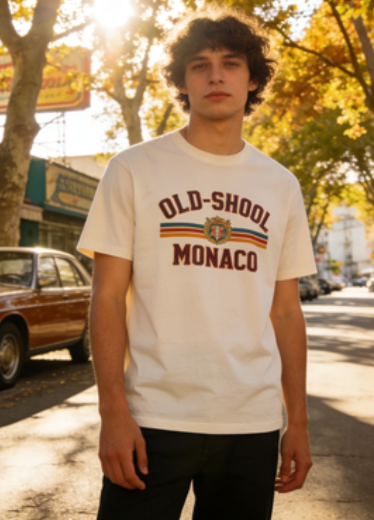 OLD-SCHOOL MONACO TEE | Vintage Vibe Essential