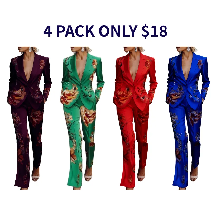 Two-piece Set Women's Floral Print Se