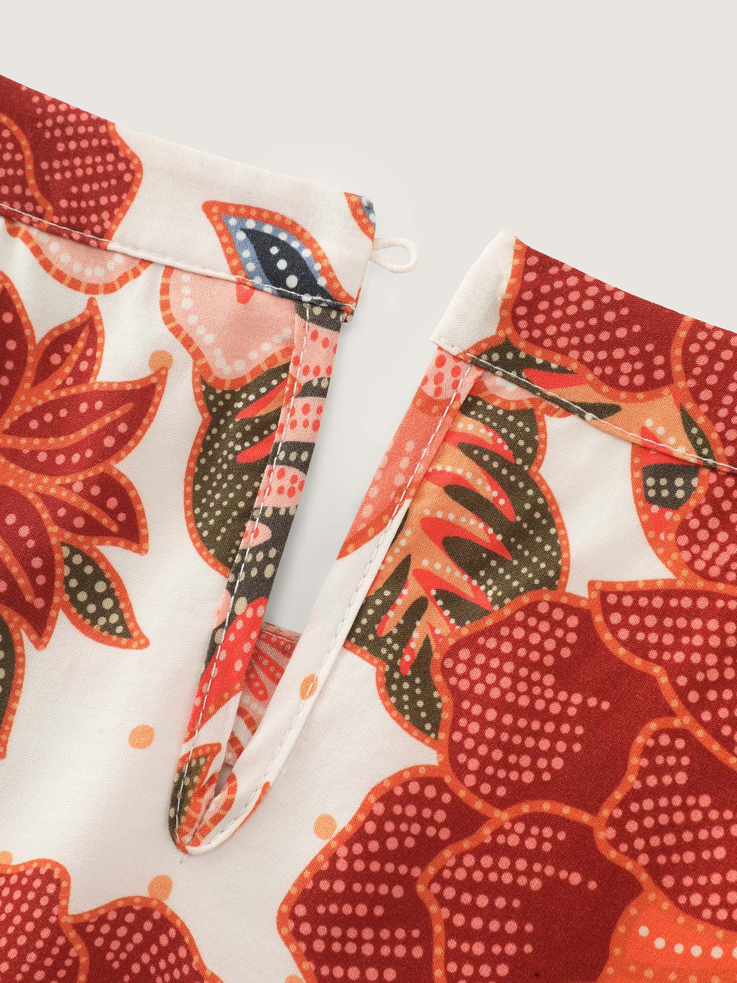 Floral Print Flowy Color Contrast Midi Dress