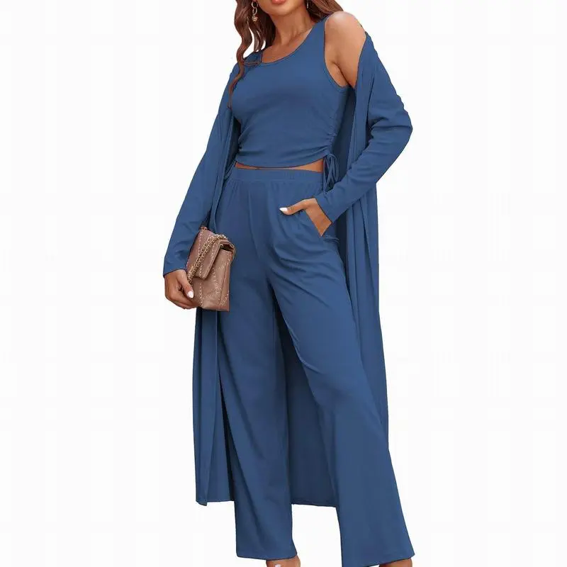 Women's Lightweight Sleepwear 3-Piece Set Sportswear
