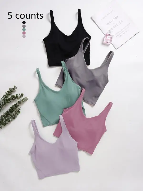 Women's Solid Backless Sports Bra(Less than $3 each!)