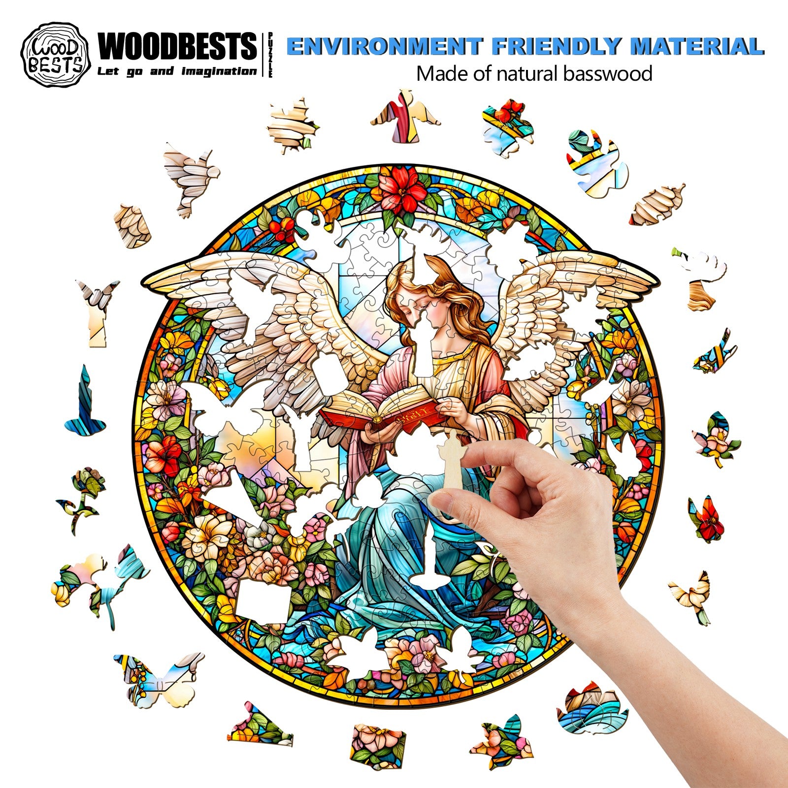 Angelic Garden Wooden Jigsaw Puzzle