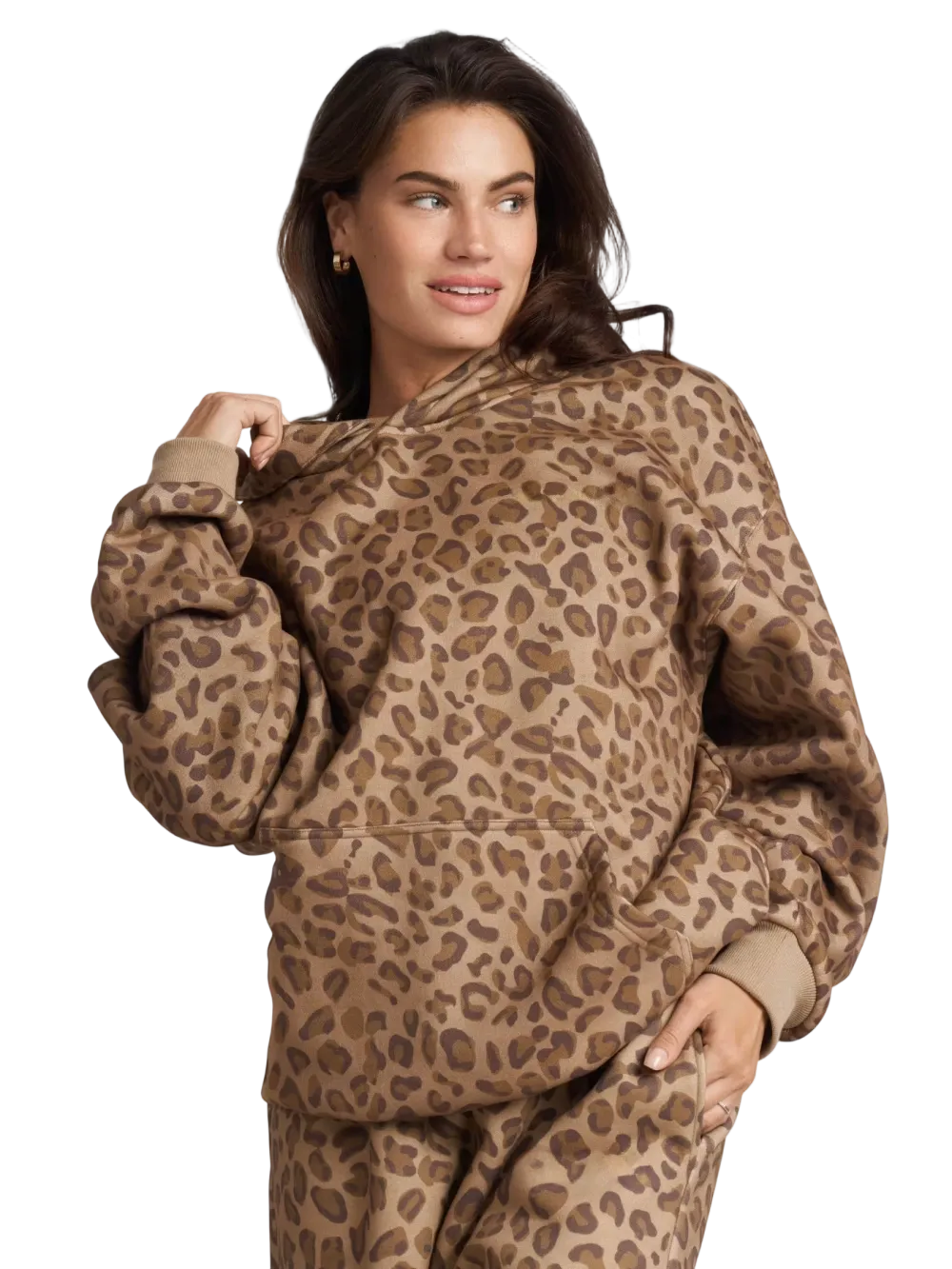 Leopard print unisex hoodie