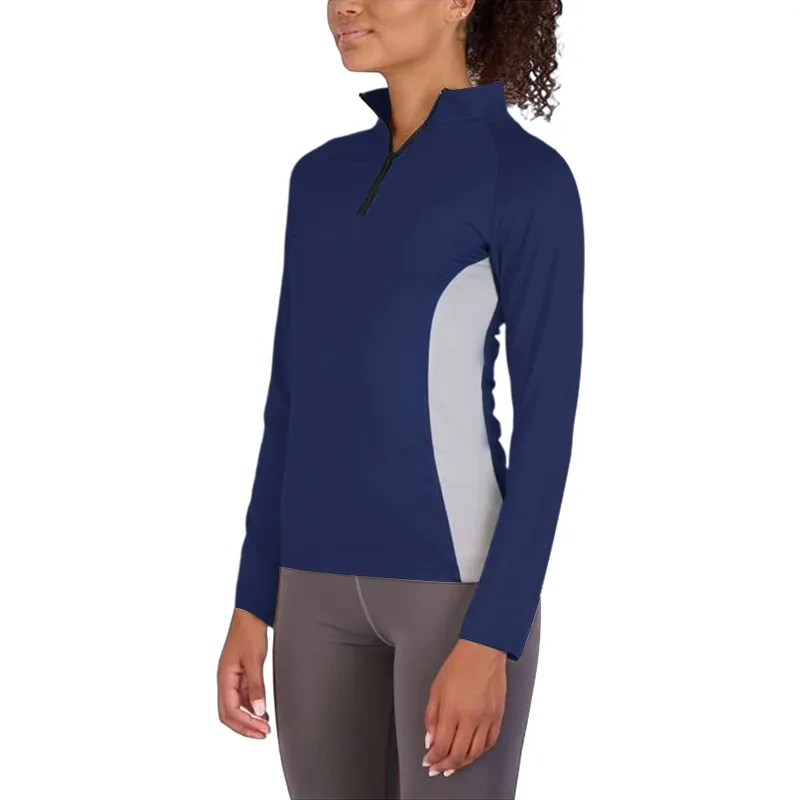 Womens Dry-Fit Long Sleeve Quarter Zip & Full Zip Up Hoodie Workout Jacket (Available in Plus)