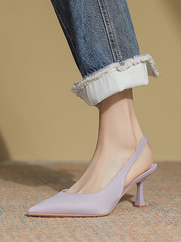 Solid Color Sandals Pumps