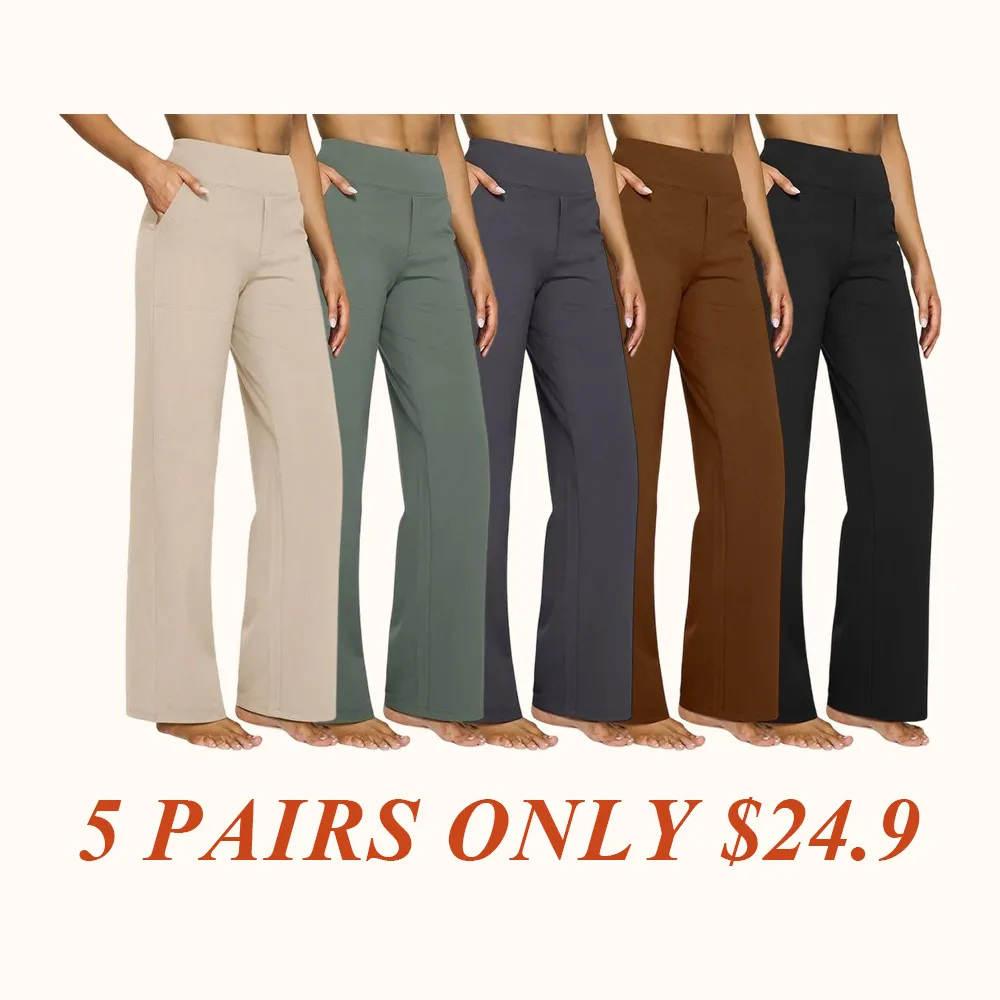 Loose High-Waist Business Casual Pants Yoga Pants Women Wide Leg Pants