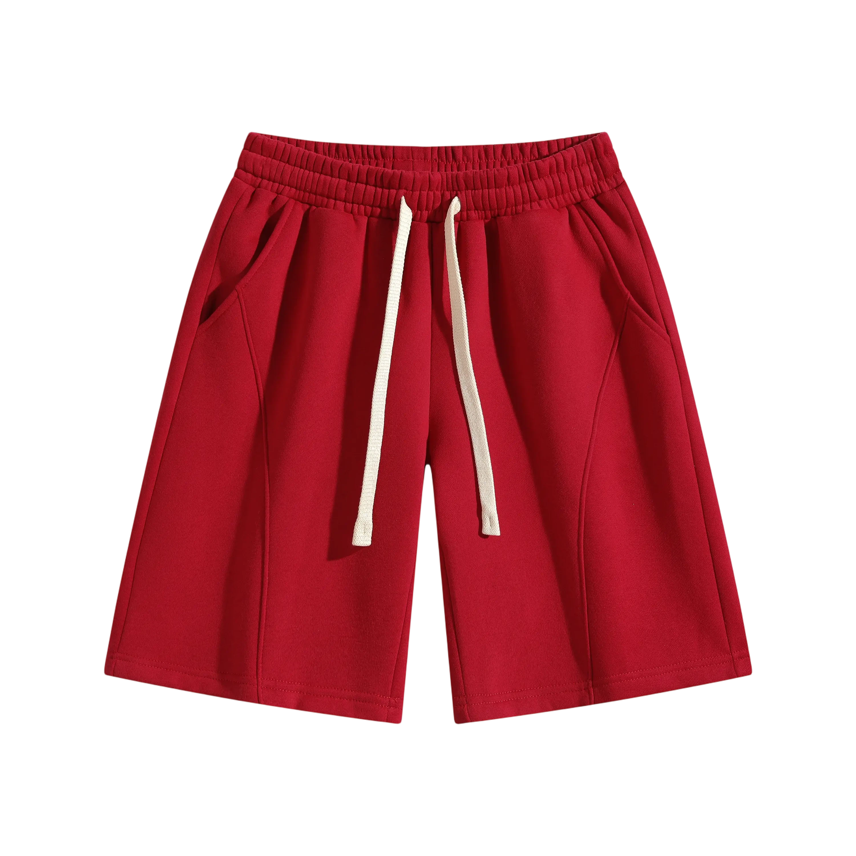 Men's Solid-Color  Cotton Pocket Shorts — Lightweight and Breathable