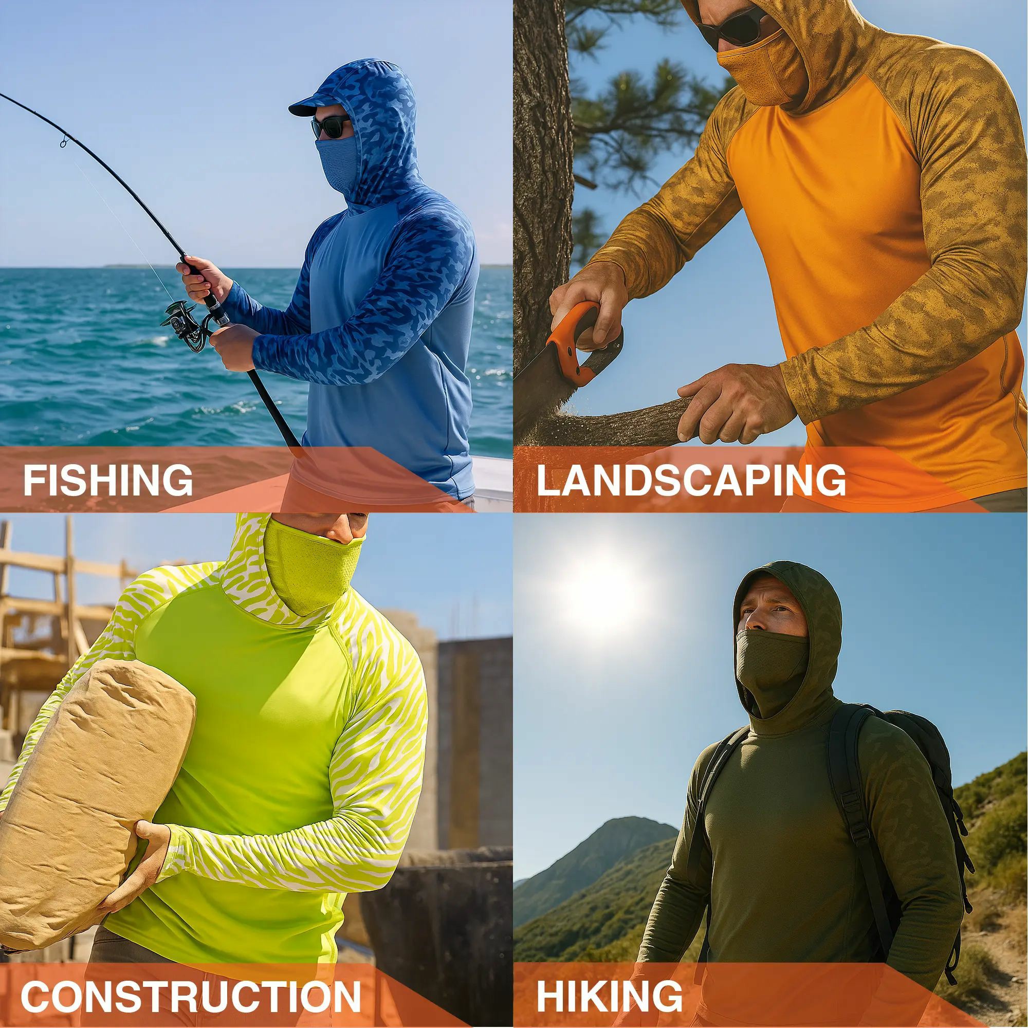 ☀️Men’s UPF 100 Sun Protection Hoodie with UV Detection