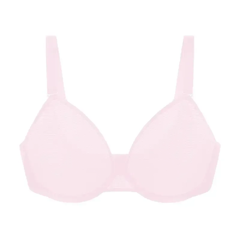 Bra Summer Breathable Unlined Soft Sheer Mesh Underwire Support Transparent Lightweight Non Padded Minimizer Bra