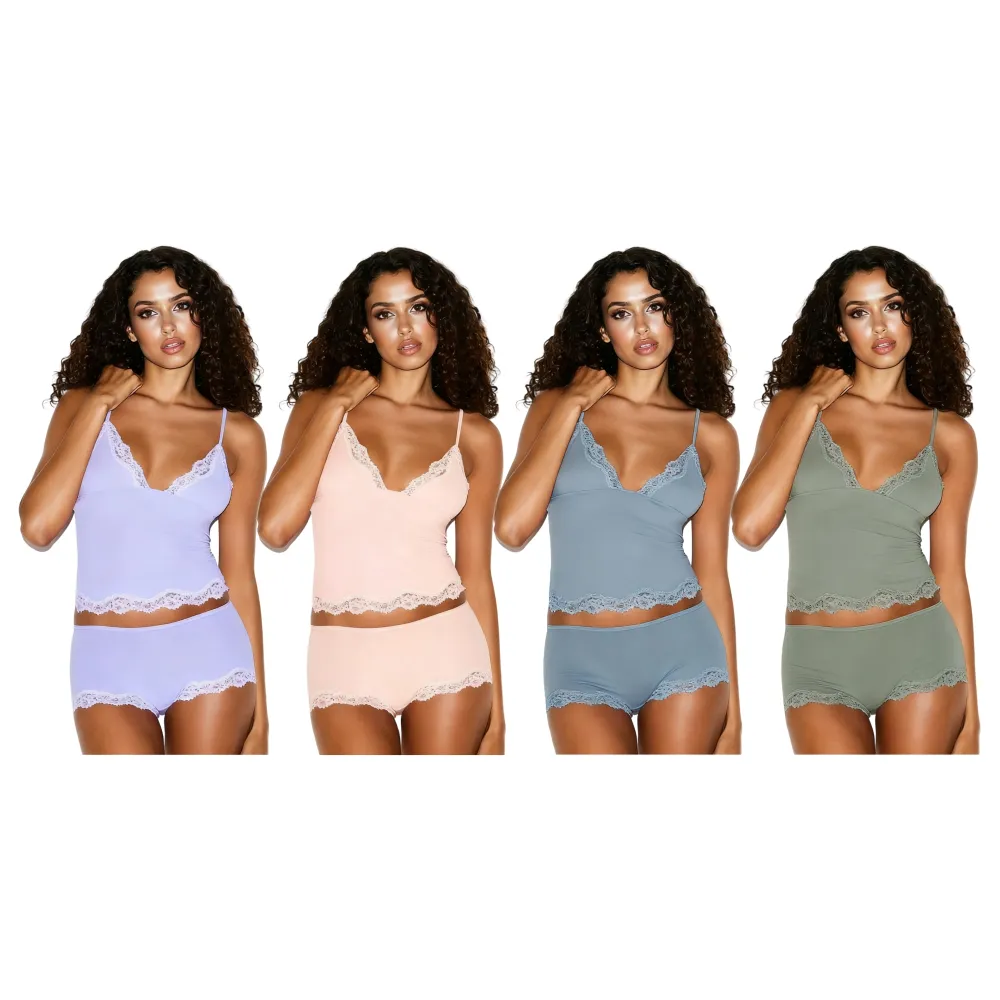 Women's Sexy Lace Wirefree Breathable Bralette & Panties Set