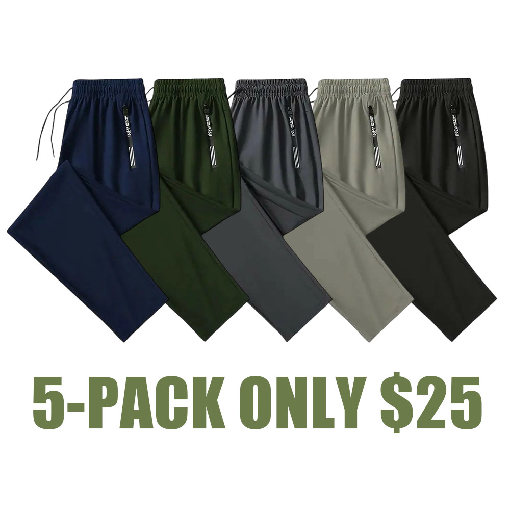 Men's Ice Silk Quick-Dry Athletic Jogger Pants