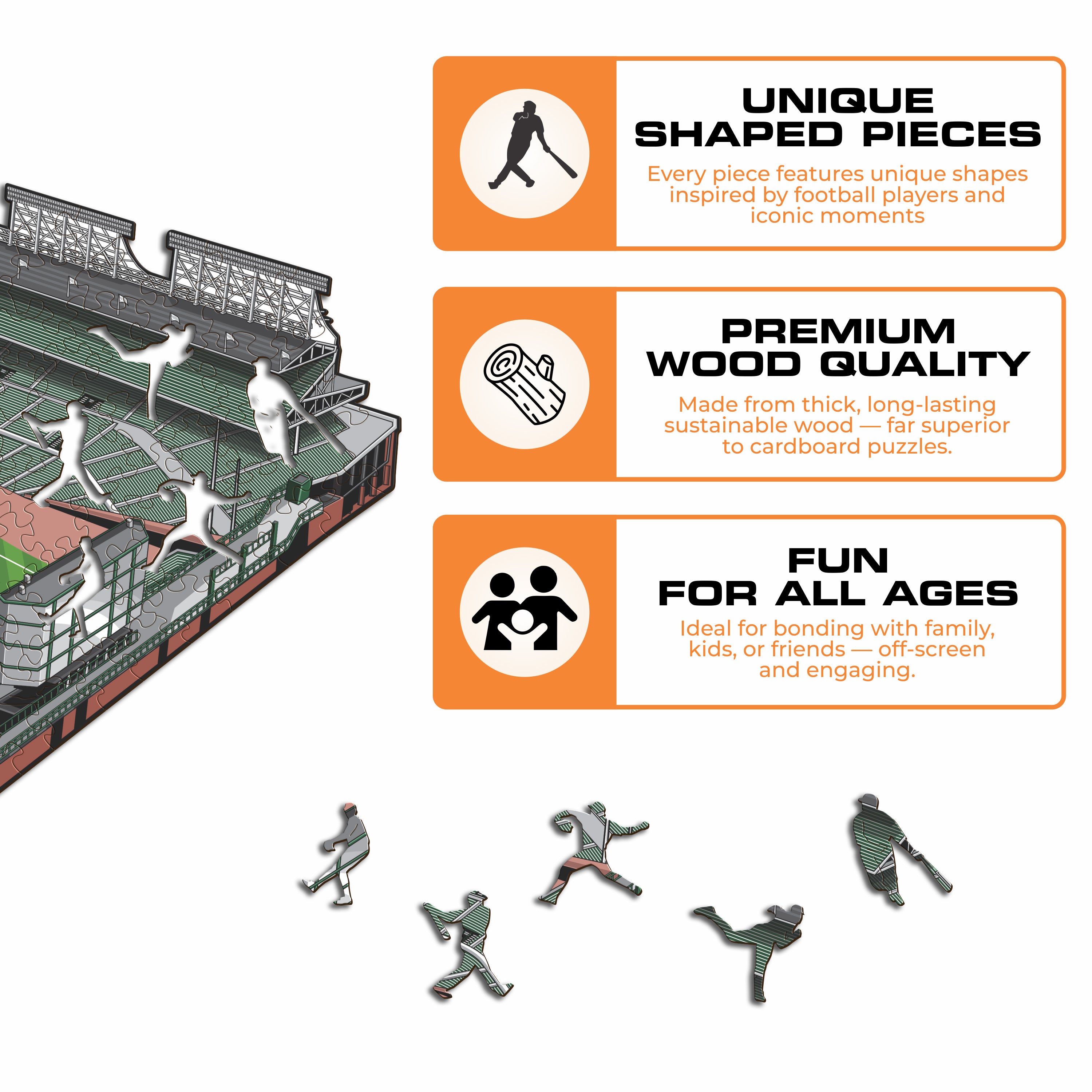 Chicago Cubs™ Wrigley Field Stadium - Wooden Puzzle