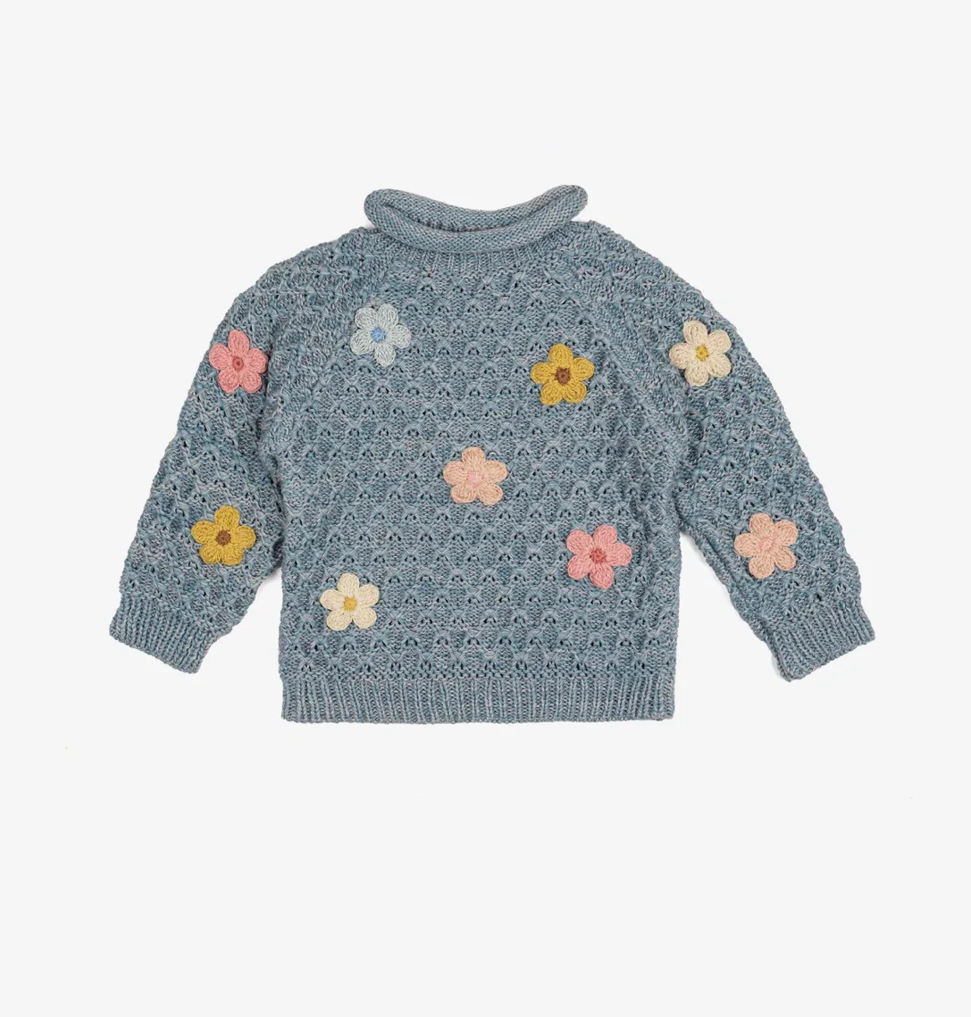 Jardin Sweater - Dusty Blue