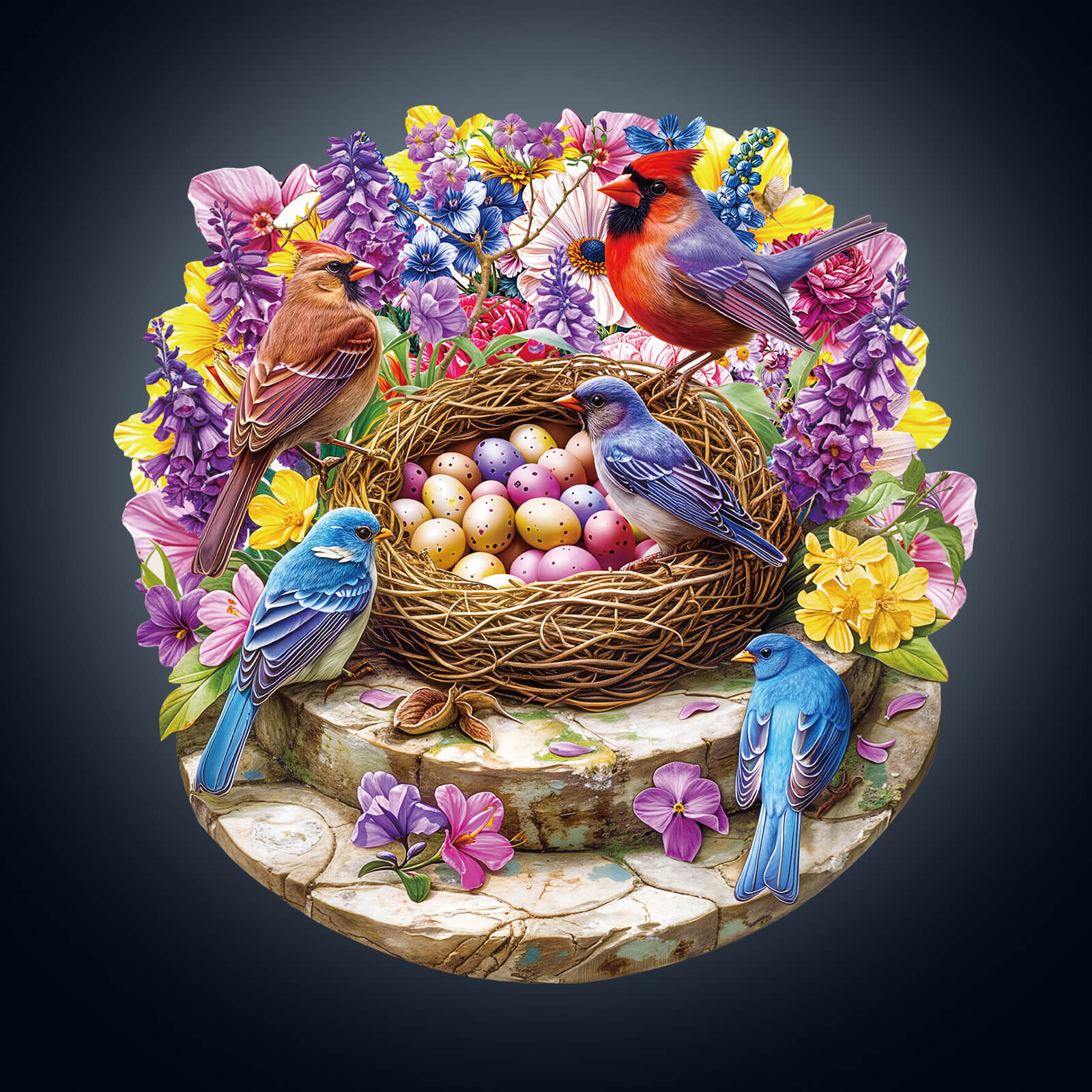 Eggflower Garden Wooden Jigsaw Puzzle