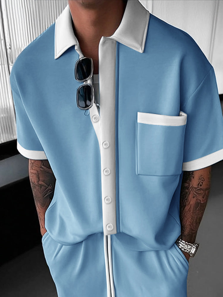 Trendy Color Block 2-Piece Outfit