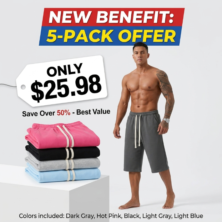 Men's Solid Pocket Waist Shorts