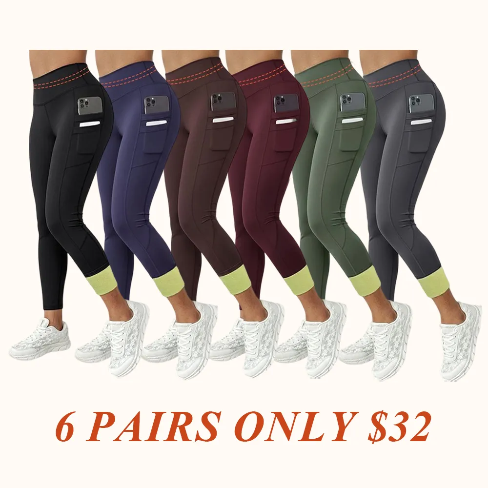 Winter Warm High Waisted Workout Athletic Leggings Tummy Control Butt Lifting Ultra Soft