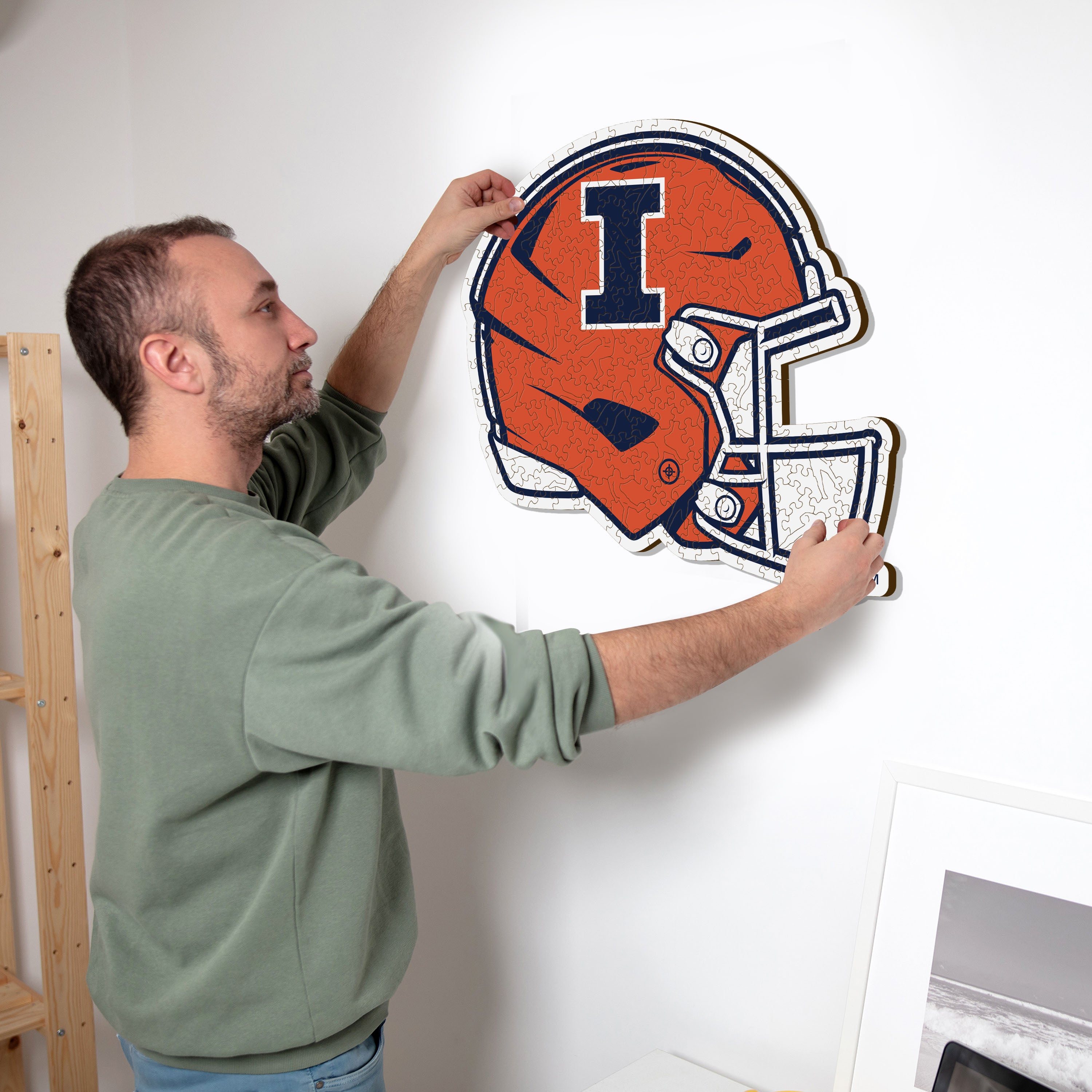 University of Illinois Helmet - Wooden Puzzle