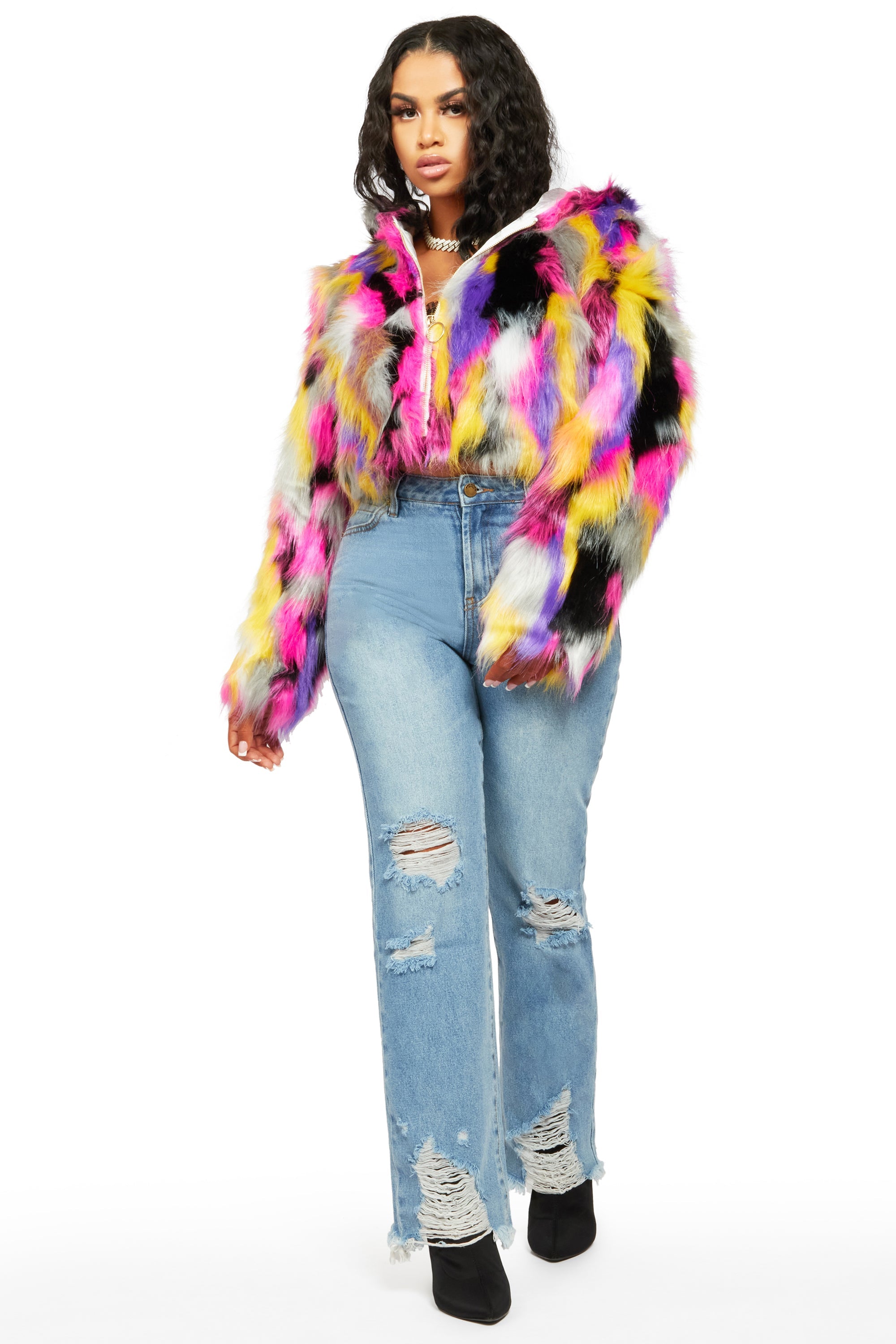 Wild Child Multi Fur Jacket