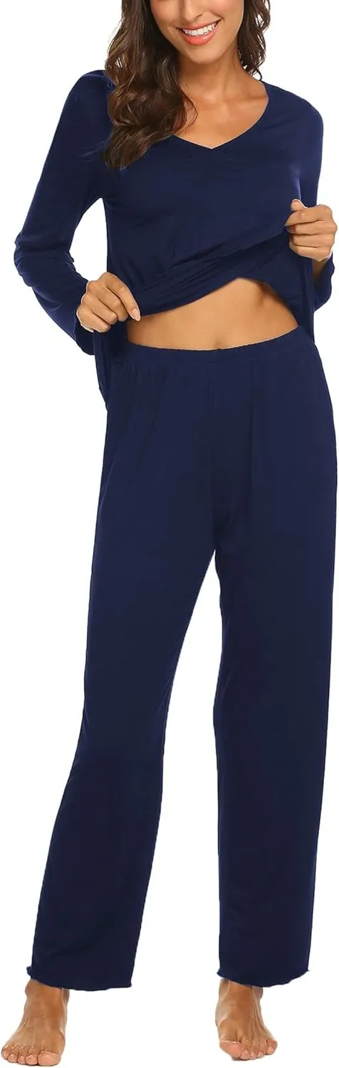 Womens Pajama Sets 2 Piece Lounge Set Fall Winter Pajamas