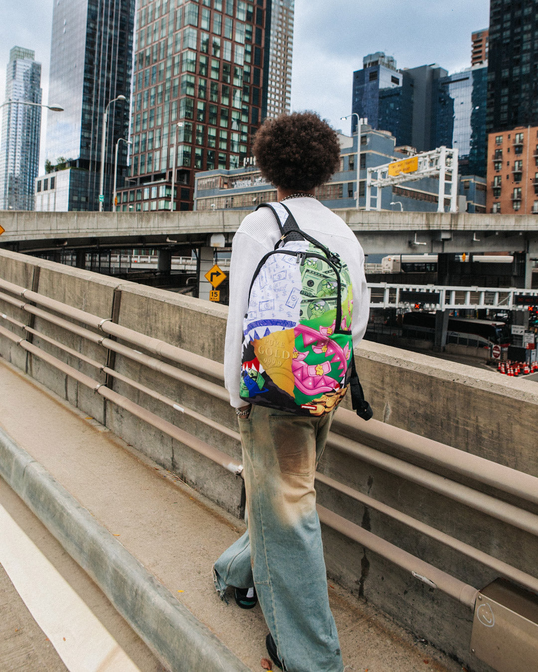 MEAN MONEY COLLAGE BACKPACK