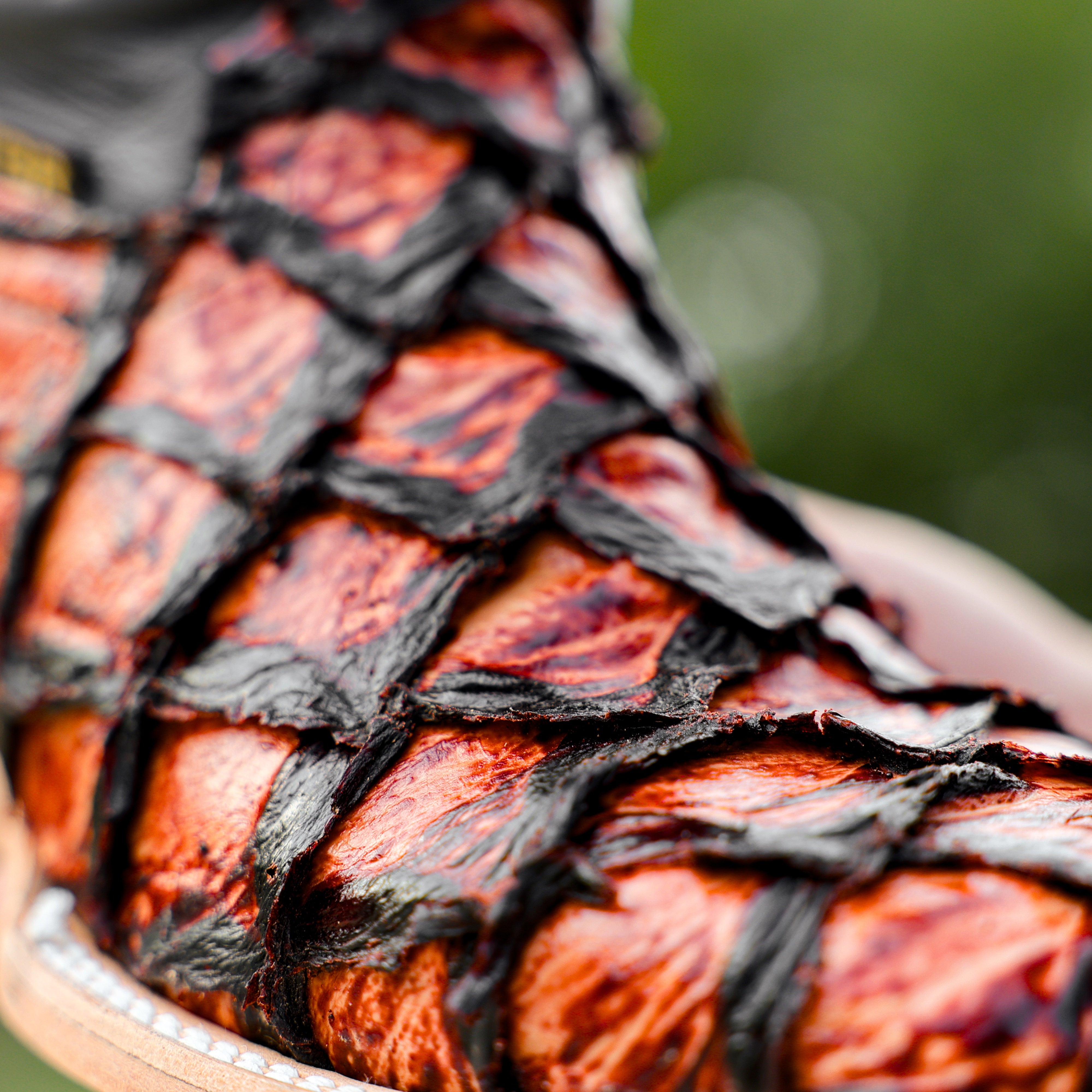 Cognac Jumbo Pirarucu Leather Boots - Square Toe