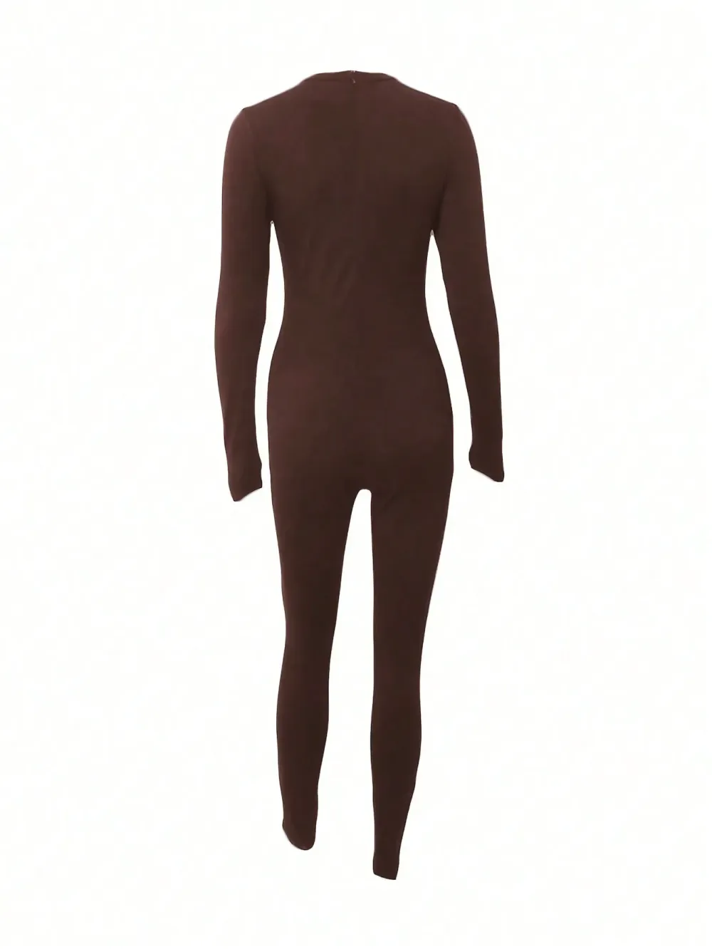 Women Solid Color Long Sleeve Jumpsuit