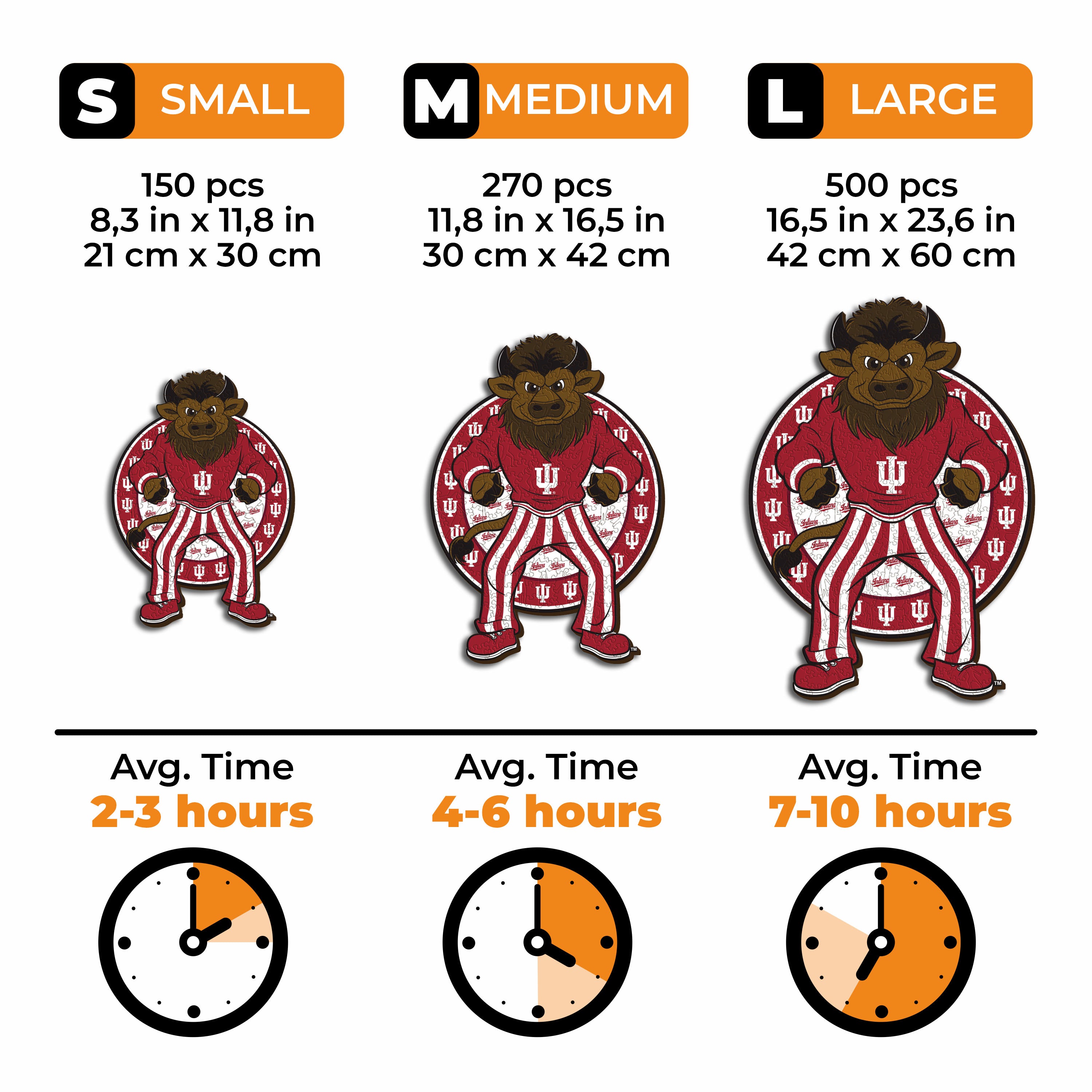 Indiana University Mascot - Wooden Puzzle