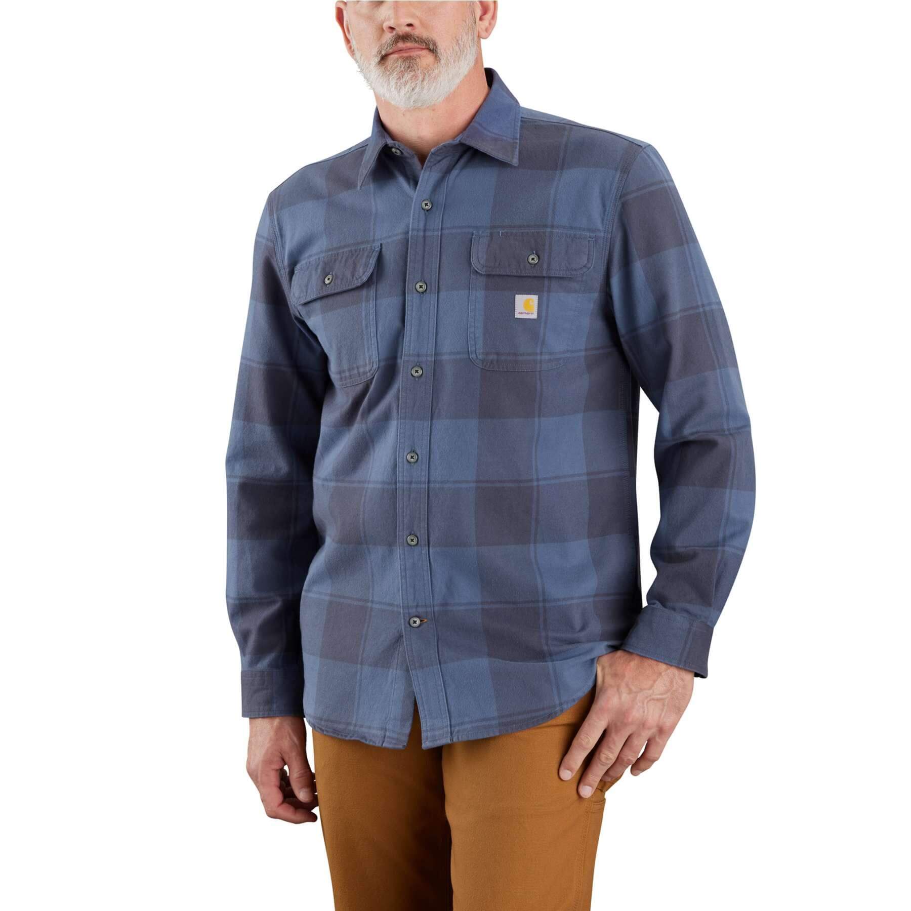 CHT Heavyweight Flannel Loose Fit Long-Sleeve Plaid Shirt 106356