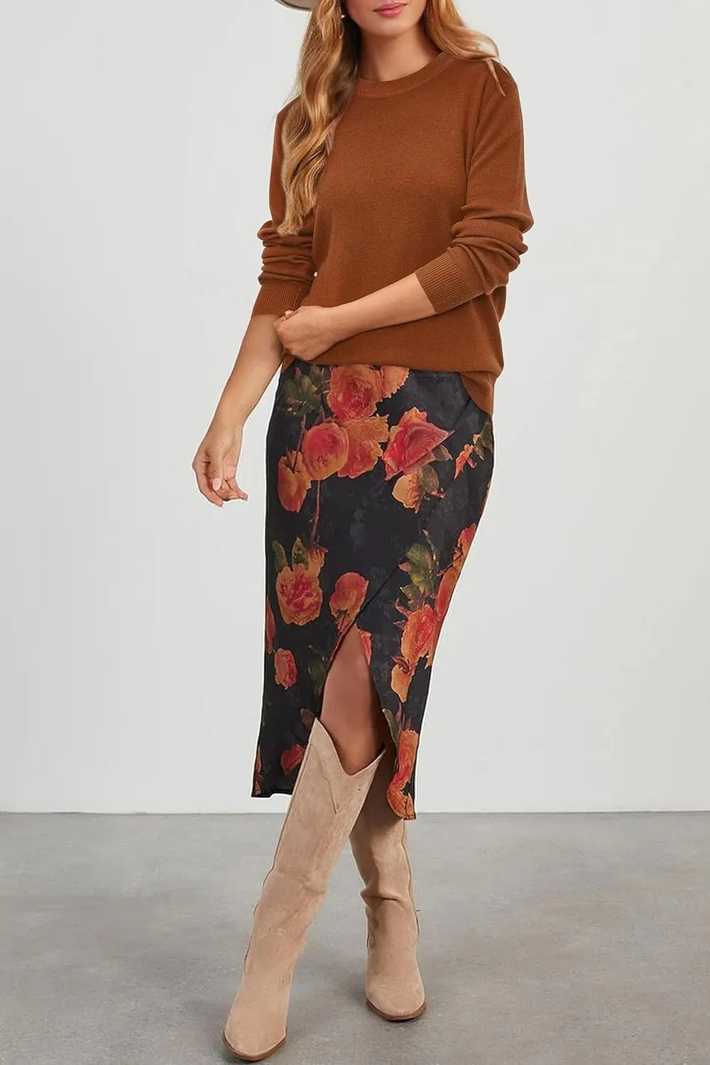 Women Fashion Wool Blend Sweater