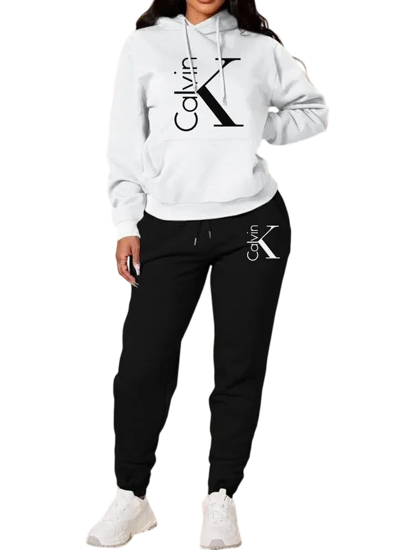 Women's Casual Hooded Sweatshirt Set