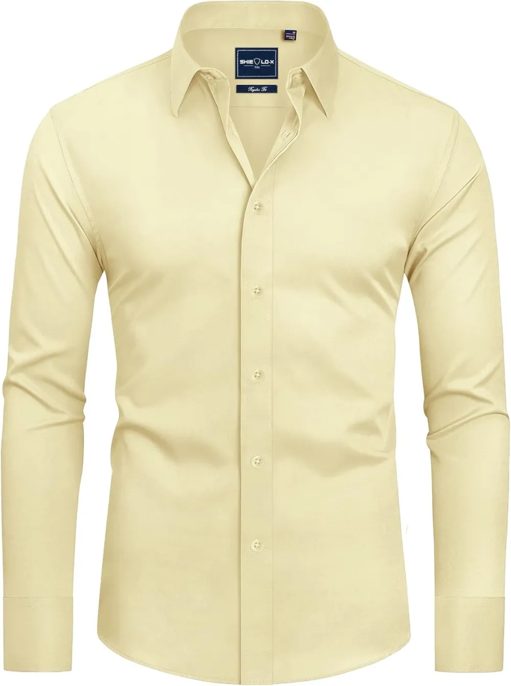 Stain Sheild Dress Shirts for Men Slim Fit Mens Dress Shirts Long Sleeve Button Down Shirt Men Shirts