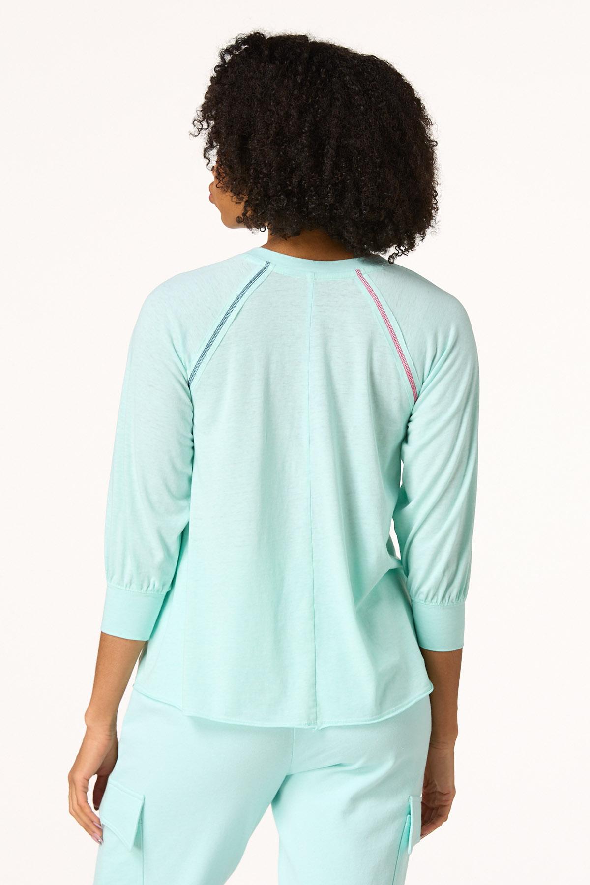 Solid Contrast Stitch Tee