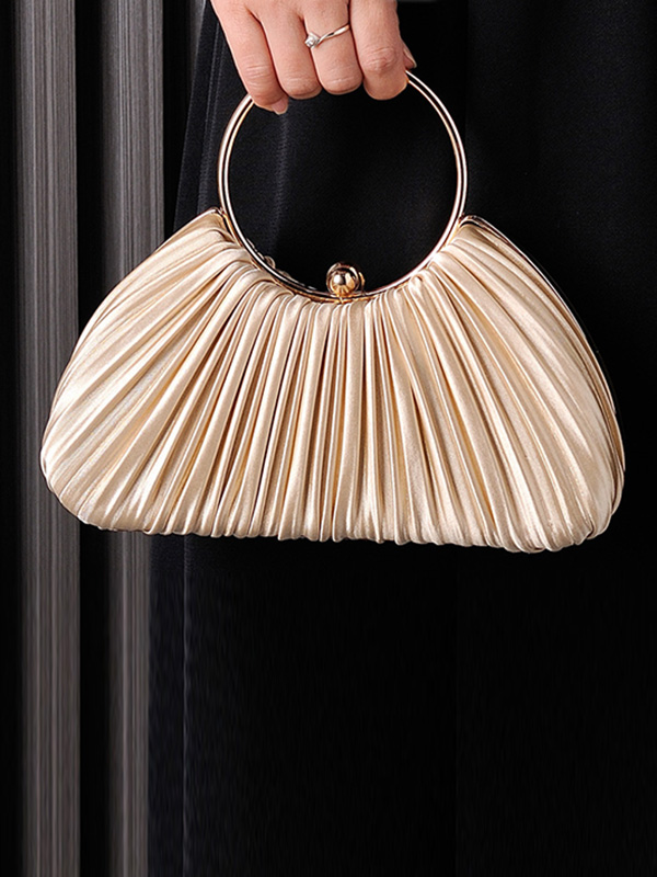 Pleated Split-Joint Handbags Bags