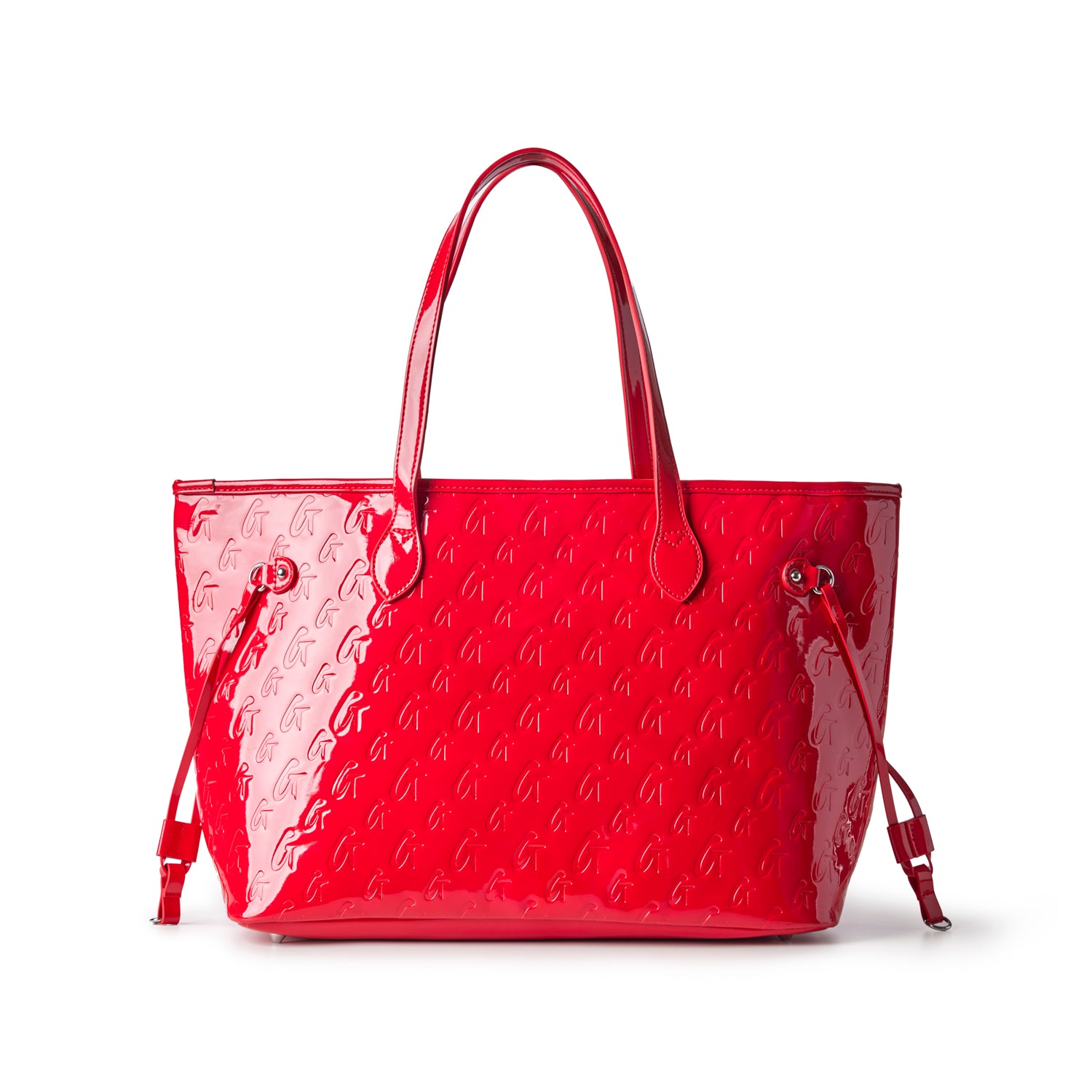 MONOGRAM GLAM TOTE - MIRROR RED
