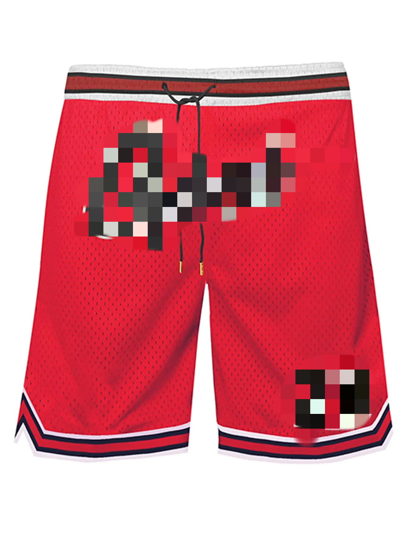 Men's Letter & Figure Embroidery Drawstring Waist Shorts