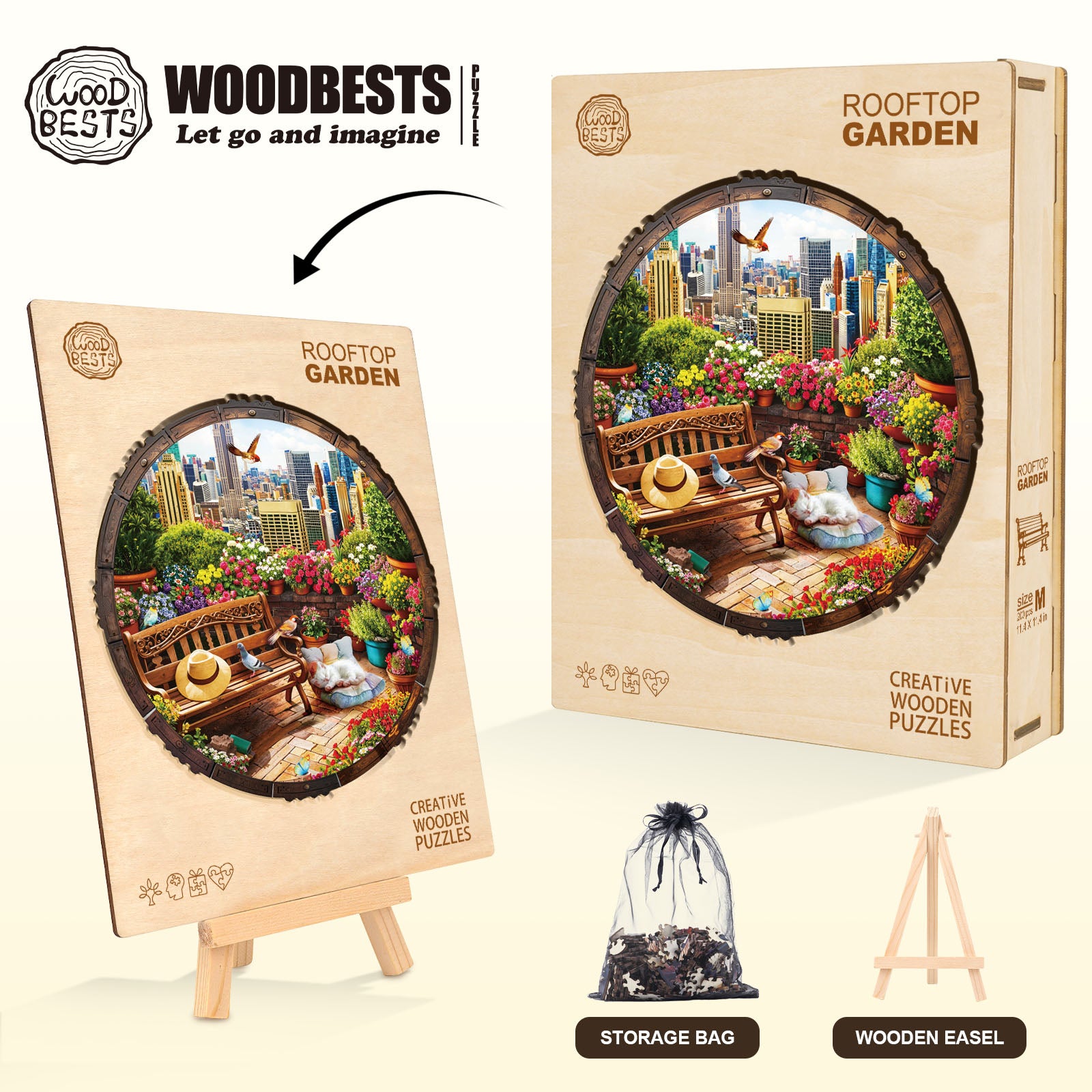 Rooftop Garden Wooden Jigsaw Puzzle