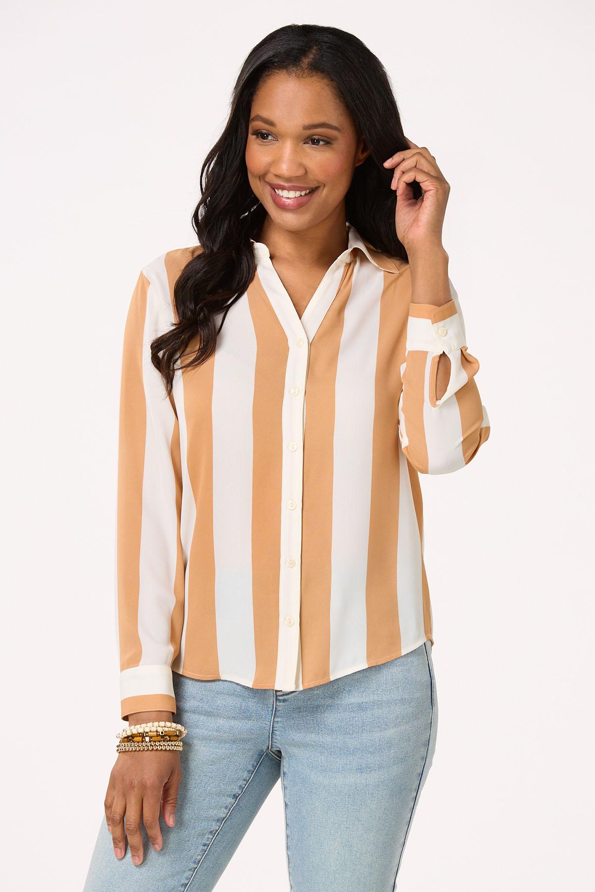 Tan Stripe Shirt