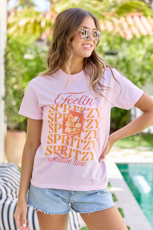 Feelin' Spritzy Light Pink Graphic Tee