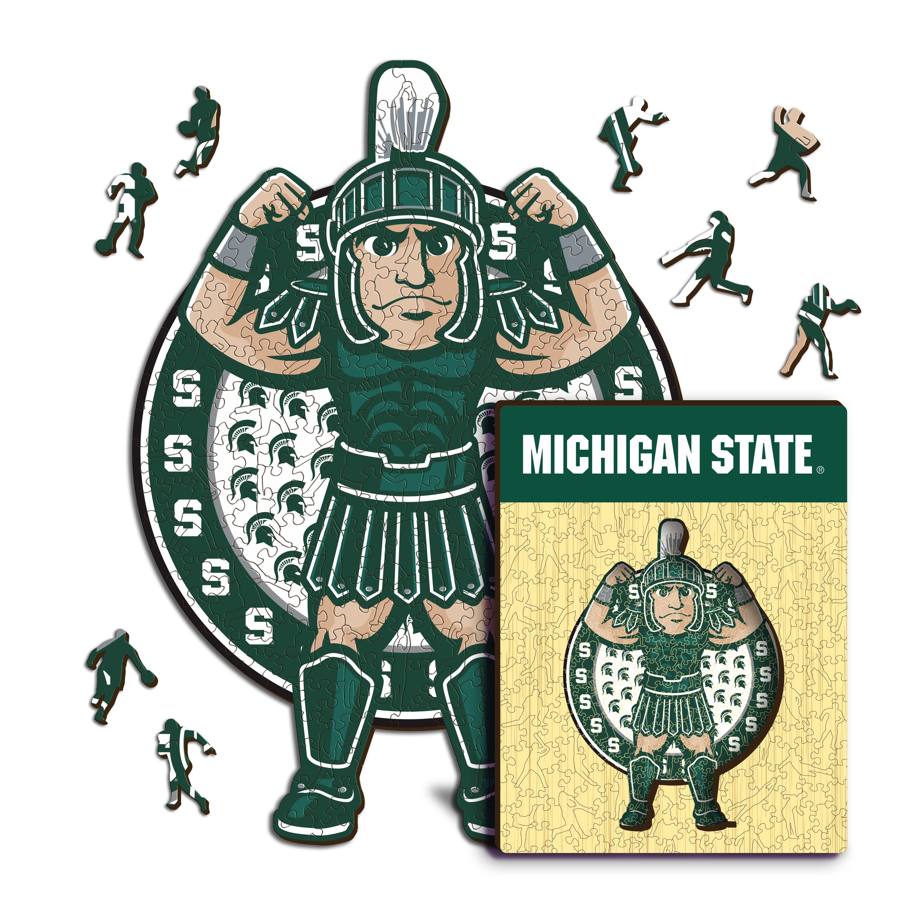 Michigan State University Mascot - Wooden Puzzle